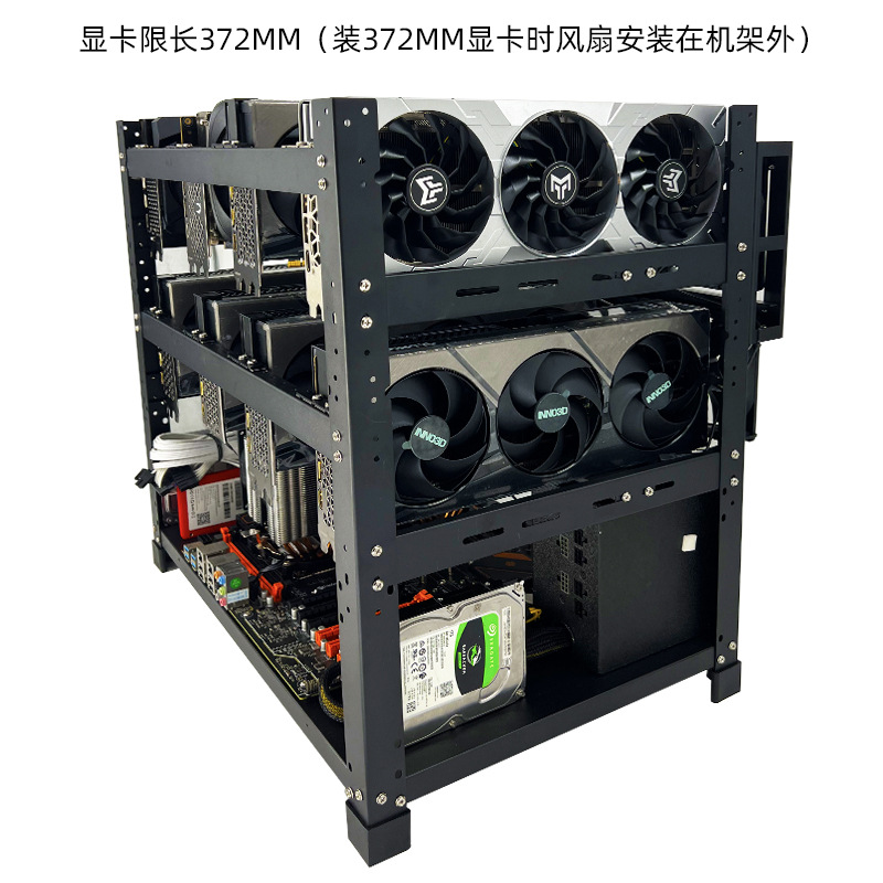 Stackable Open Air GPU Rack 6  - Gpu Mining Rig Frame 8 Gpu recension och pris