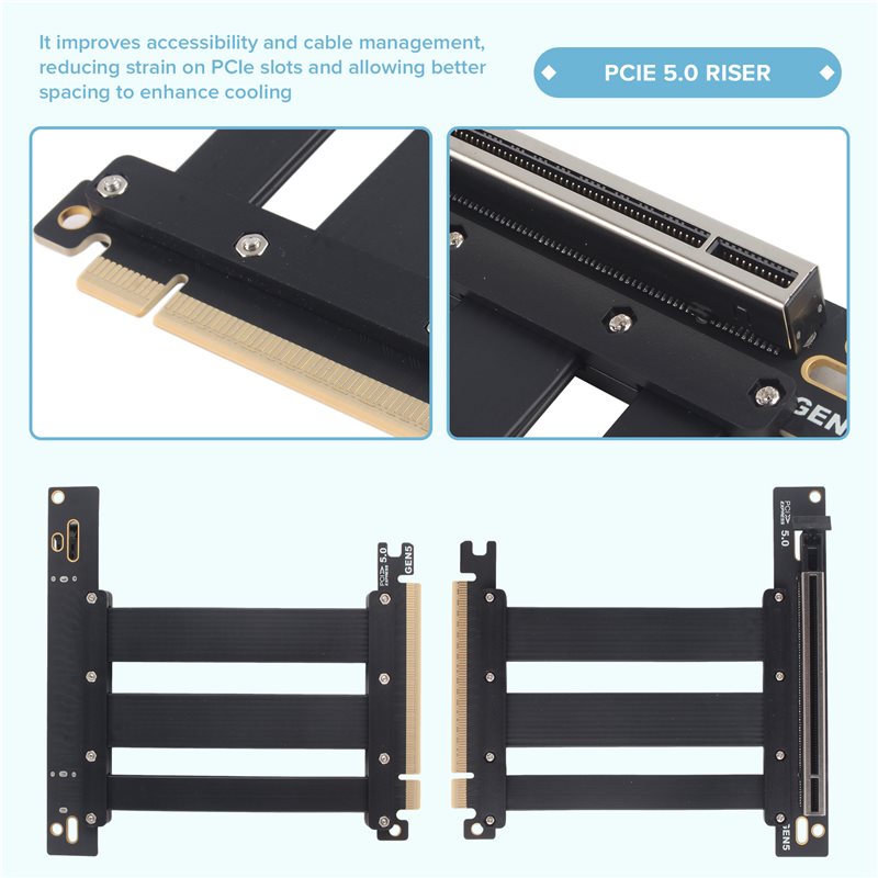 For Pcie 5.0 X16 Riser Cable E - Pcie 5.0 Gpu Riser Cable recension och pris