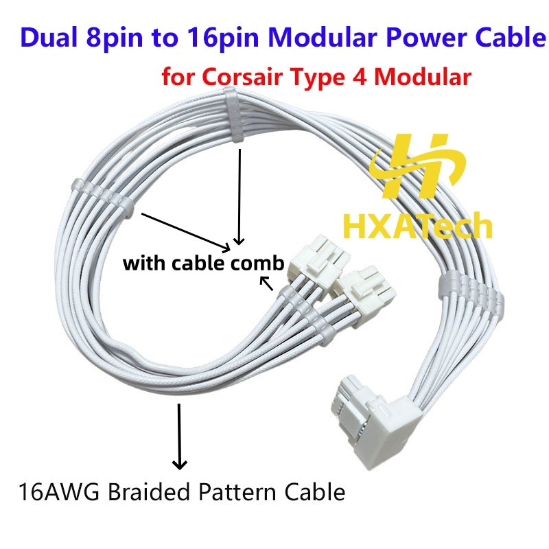 High Quality16AWG Braided Patt - Dual 8Pin To 16Pin 12Vhpwr Cable recension och pris