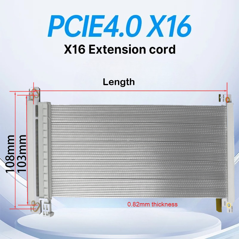 ADT-Link PCI-E x16 4.0 Riser C - Itx Gpu Riser Pcie 4.0 16X recension och pris