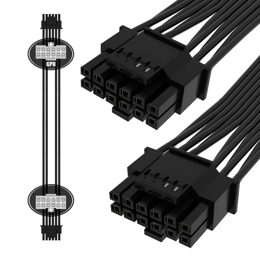 12VHPWR ATX3.0 PCI-E 5.0 Power - Dual 8Pin To 16Pin 12Vhpwr Cable recension och pris