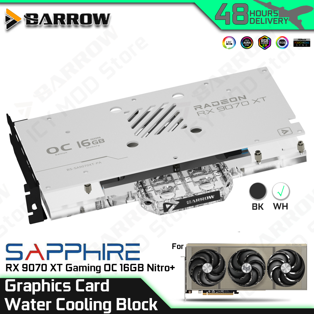 Barrow Graphics Card Water Coo - Rx 9070 Xt recension och pris