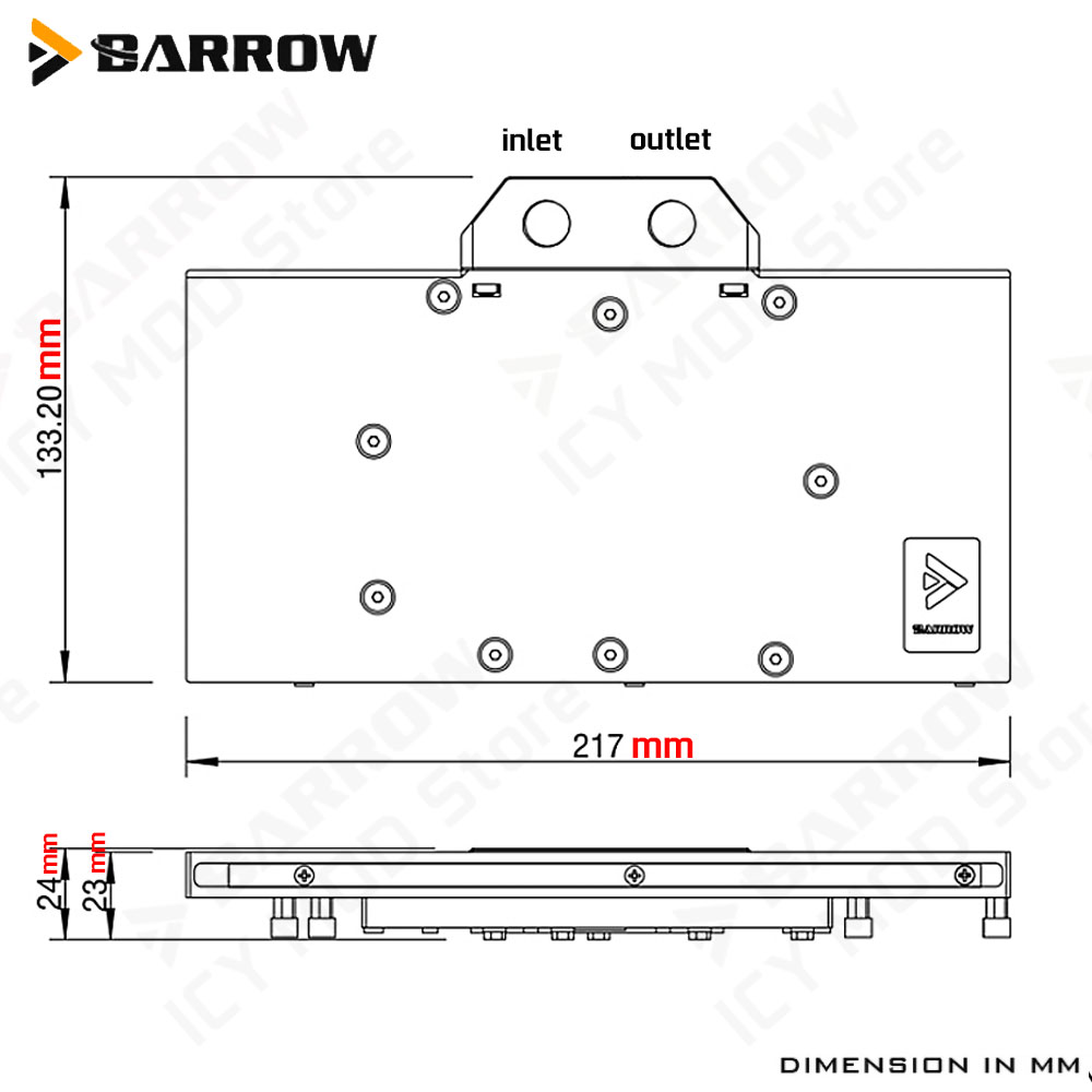 Barrow Graphics Card Water Coo - Rx 9070 Xt recension och pris