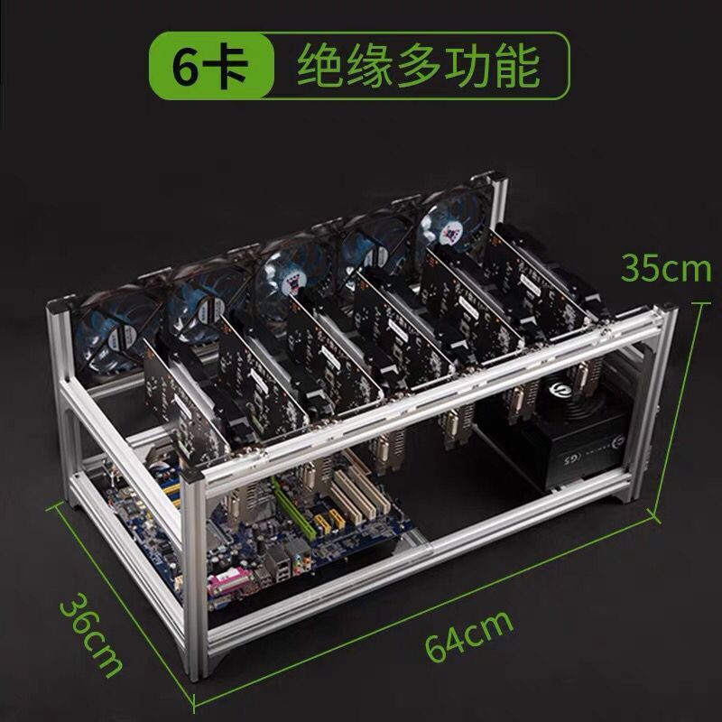 6 8 12 19 GPU Miner Mining Rig - Gpu Mining Rig Frame 8 Gpu recension och pris