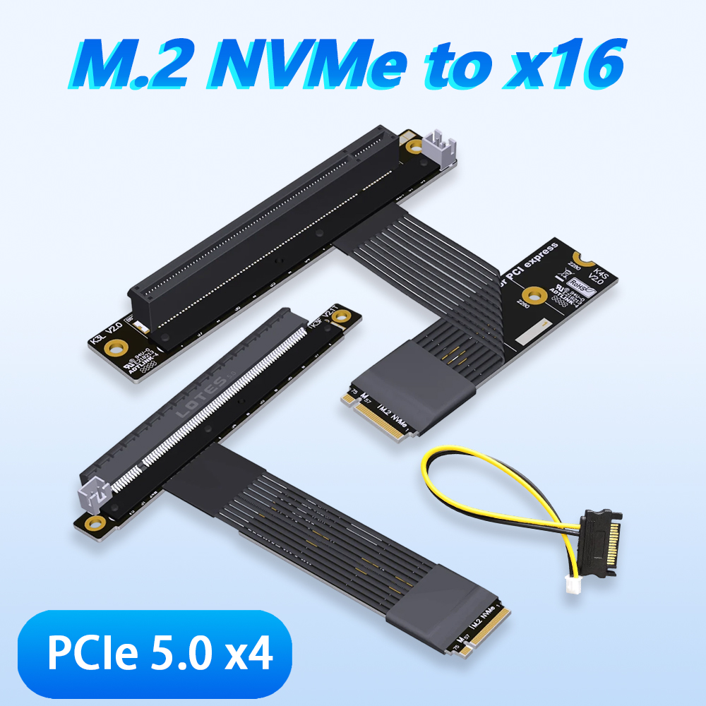 ADT-LINK M.2 NGFF NVMe to PCIe - Pcie 5.0 Gpu Riser Cable recension och pris