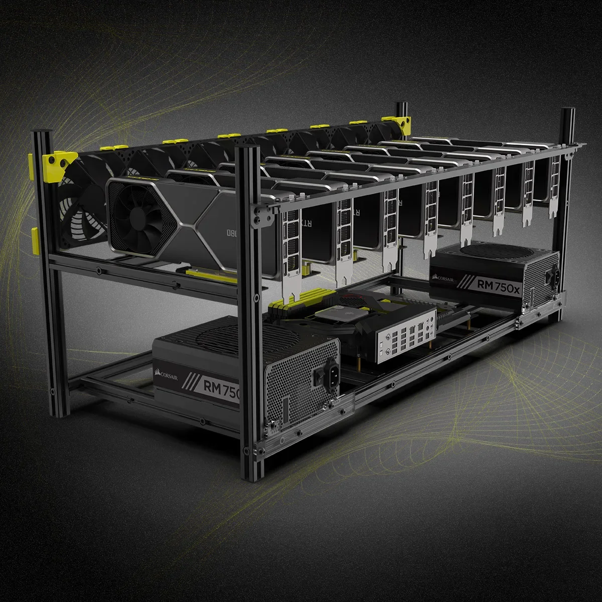 1pc 8 GPU Graphics card Alumin - Gpu Mining Rig Frame 8 Gpu recension och pris