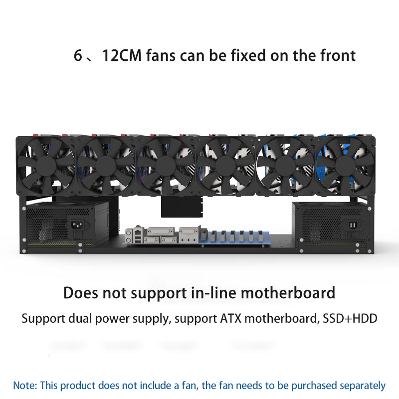 6/8/12 Cards GPU Bracket Open  - Gpu Mining Rig Frame 8 Gpu recension och pris