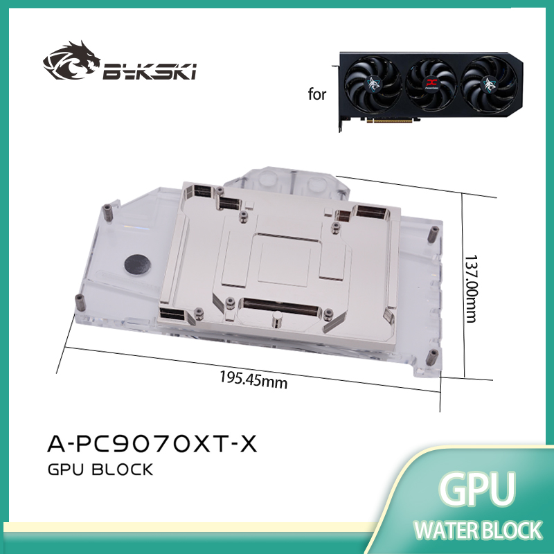 Bykski A-PC9070XT-X GPU Block  - Rx 9070 Xt recension och pris